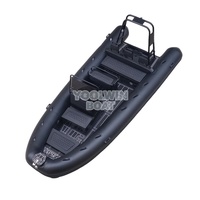 Bateau semi-rigide en aluminium à coque en V profond de 17 pieds (520 cm) avec pont ouvert soudé, pour la pêche sportive, la recherche et le sauvetage (SAR)