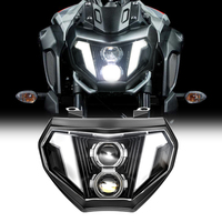 Emark lampu depan LED untuk Yamaha MT07 MT09 FZ09 lampu depan lampu depan lampu berjalan putih untuk Yamaha MT-07 MT-09 FZ-09 2014-2019