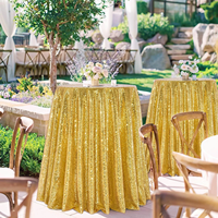Nappe Ronde de Luxe à Paillettes 120'' Scintillante pour Mariage, Banquet, Événement, Fête – Plusieurs Couleurs – Vente en Gros