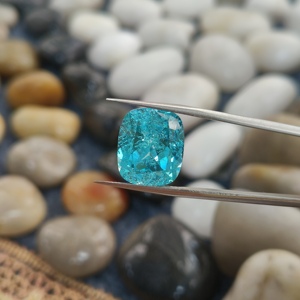 DS <b>Gems</b> Lab Grown 14x12mm Cushion Cut Paraiba <b>Stone</b> - Product Image 3