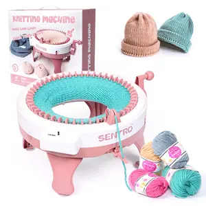 2022 Hot Sale 48 Needles DIY knitting Machine Hand Weaving Knitting Round Loom Machine For Girls Scarf Hat Play Pretend Toys