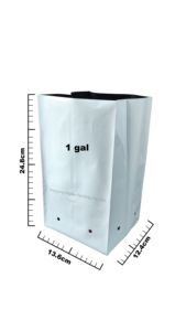 Bolsa de plantación perforada de polietileno <span class=keywords><strong>PE</strong></span> de 1 galón, bolsas de plástico para cultivo de flores de vivero con protección UV - Product Image 2