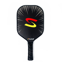Ensemble de raquettes de pickleball en fibre de verre noire, légères, durables, design personnalisé, haute qualité, divertissement, adultes, vente en gros