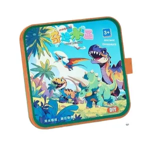 Tableau de dessin pliable silencieux pour enfants, très vendu, avec autocollants détachables sur le thème du zoo en matériau EVA et <span class=keywords><strong>peinture</strong></span> à l'eau magique - Product Image 5