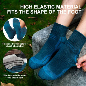 Calcetines de lana <span class=keywords><strong>merino</strong></span> elásticos al por mayor WRELS, calcetines de lana cálidos y transpirables de moda para invierno, calcetines acolchados que absorben la humedad para exteriores. - Product Image 4