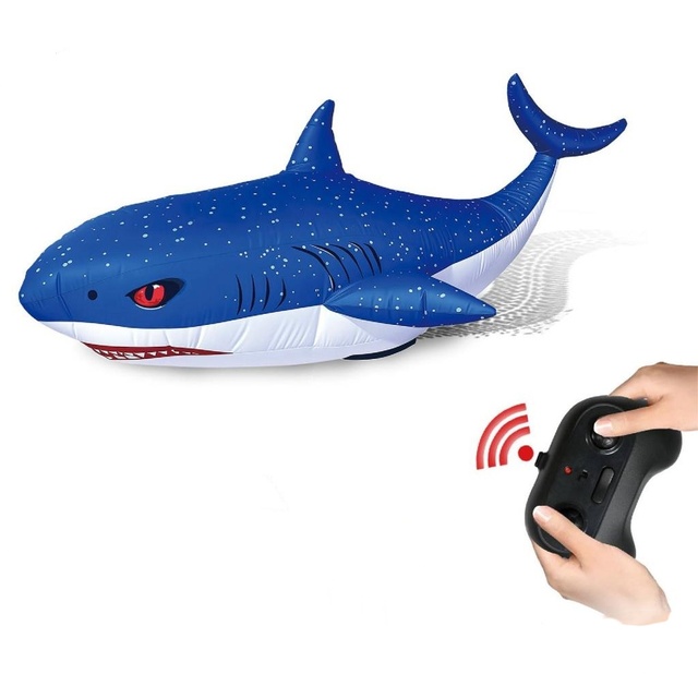 2.4G RC Shark Toy Animals Fly Air Balloons Inflatable Remote Control Toys RC Flying Fish Toys for Kids