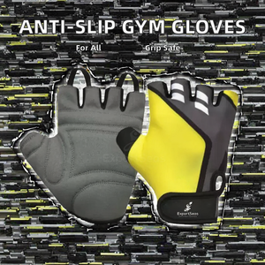 ถุงมือออกกำลังกายหนังแบบครึ่งนิ้ว ปิดด้วยแม่เหล็ก กันลื่น สำหรับยกน้ำหนักและเล่นกีฬา ป้องกันการบาดเจ็บ ใช้ได้ทั้งผู้ชายและผู้หญิง - Product Image 3