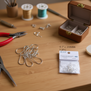 Ganci per Orecchini Ilan 0.7x20mm Argento Accessori per Artigianato Componenti per Gioielli - Product Image 2