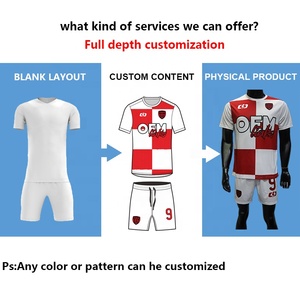 カスタム新シーズン人気デザインサッカーウェア昇華型フットボールTシャツサッカーユニフォームサッカージャージ - Product Image 2