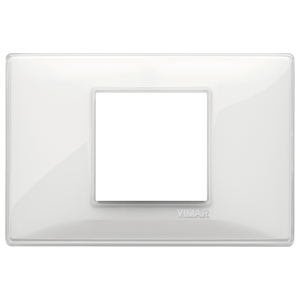 วิมาร์ สวิตช์ติดผนัง 8x17 ซม. แผ่นกระจกสีขาวสโนว์ไวท์ - Product Image 1