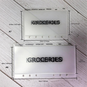 Vente en gros de feuilles mobiles flexibles ouvertes sur le côté en PP mat, sans zip, à onglets givrés, pochette de reliure personnalisée A6 A7, enveloppe préfabriquée pour monnaie - Product Image 5