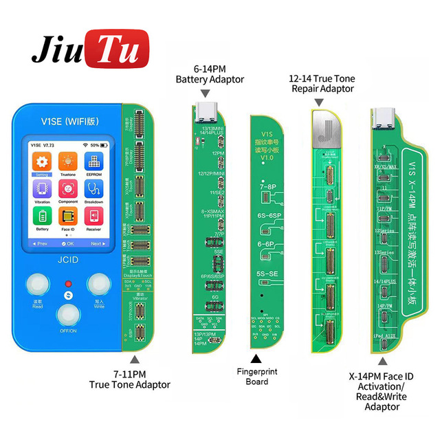 JC V1SE Multi Function Phone Ture Tone Repair Programmer for iPhone 7-14 Battery Fingerprint SN Reader