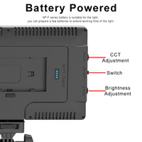 VL-16 Lumière d'appoint vidéo pour caméra, portable, 40W, alimentée par batterie, 2700-6500K, LED dimmable