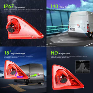 Podofo Car Rear View Backup Reversing Camera Night Vision Brake Light for Nissan NV400/Opel Movano/Renault Master 2010-2016 OEM - Product Image 3