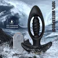 Vibrierender Hohler Silikon-Analplug mit Fernbedienung - Giftiges Drachenbohrer-Design für Erwachsene
