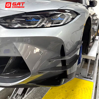 Aileron latéral de pare-chocs avant en carbone sec, type couteau à vent VK, lame d'air de tuning pour BMW G80 M3 G82 G83 M4, accessoires automobiles