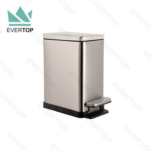 PD-S03 Mini Slient đóng 7L 15L đạp <span class=keywords><strong>bin</strong></span> Slim đạp Thùng rác có thể hình chữ nhật đạp <span class=keywords><strong>bin</strong></span> <span class=keywords><strong>18L</strong></span> phòng tắm chân mở Thùng rác không gỉ - Product Image 6