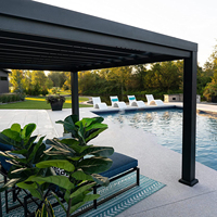 Gazebo Aluminium Alloy Moonlight untuk Luar Ruangan, Pelindung dari Matahari dan Hujan, Desain Ramah Lingkungan Tahan Air, Terinspirasi Alam, Rangka Tahan 8 Tahun