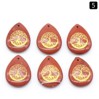 Pendentif DIY en cristal naturel pour femme, chakra, unakite brillant, arbre de vie, bijoux tendance pour fêtes et cadeaux de style classique