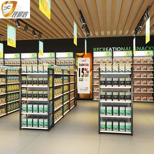 Steel Wood Combination Heavy Duty Freestanding Supermarket <strong>Shelves</strong> Convenience Store <strong>Display</strong> <strong>Unit</strong> - Product Image 5