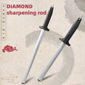 Afilador de cuchillos de esmeril Varilla de afilado Ligero con mango de plástico Núcleo de varilla de diamante - Product Image 2
