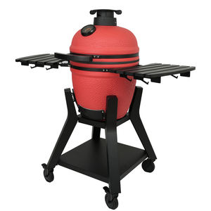 Ahumador Kamado de Cerámica de 18 Pulgadas de la Serie Premium de Auplex, Parrilla para Barbacoa al Aire Libre, Carro de <span class=keywords><strong>Acero</strong></span> Inoxidable, <span class=keywords><strong>Asador</strong></span> de Carbón Multifunción - Product Image 4
