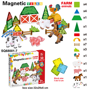 Nouvelles Idées de Produits 2026 : Ensemble de Briques Magnétiques de Construction, Jouets 3D Grands Animaux de la <span class=keywords><strong>Ferme</strong></span>, Tuiles Magnétiques pour Enfants - Product Image 4
