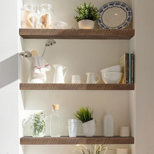 Étagères en bois plaqué modernes personnalisées, étagère de salle de bain, étagère de cuisine avec support, longue étagère flottante pour livres - Product Image 4