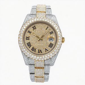 Bán Buôn Thể Thao Sang Trọng Đồng Hồ Nam Phụ Nữ Nhà Thiết Kế Hip Hop Vvs D Colour Moissanite Đồng Hồ Tự Động Cơ Khí Iced out Đồng Hồ - Product Image 2