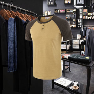 Men's Casual <b>Raglan</b> <b>T</b>-<b>shirt</b> 100% Cotton 220Gsm Heavyweight Streetwear Oversized Solid Pattern Plain Dyed Custom Logo Blank Style - Product Image 2