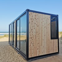 Mini-maison de luxe moderne, conteneur maritime modifié, villa préfabriquée, chambre, cuisine, espace de vie, hôtels, en acier, 20 pieds