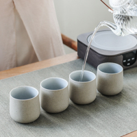 En stock pour livraison rapide : Ensemble de 4 tasses à thé japonaises en céramique et porcelaine, écologiques et résistantes à la chaleur, compatibles lave-vaisselle, style Japandi