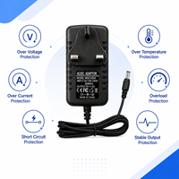 Adaptateur secteur AC/DC 3V 2A certifié CE personnalisé, prise UK 5,5x2,5 mm, adaptateur mural 6W pour enceinte Bluetooth et décodeur