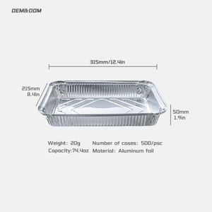 הטייק מיכל אלומיניום 2200 מ "ל 315*215*50 מ" מ - Product Image 2
