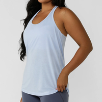 Débardeur de sport personnalisé pour femmes et jeunes filles, respirant, avec détail dorsal tendance, idéal pour la gym, la course et l'exercice, coupe ample