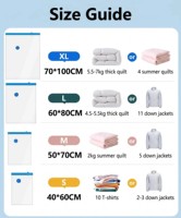 Sacs de rangement sous vide pour vêtements, écologiques, gain de place, design flexible pour chambre, salle de bain, voyage, en plastique