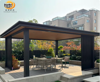 Exterior Jardín Techo Terraza Abierto Aluminio Eléctrico Impermeable Vid Marco Persianas Pabellones