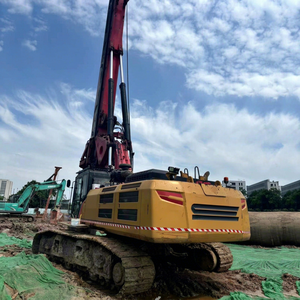 SANY SR235 Pile Driver, équipement de construction d'occasion, jaune et rouge, hydraulique, monté sur chenilles, couple de charge élevé 35000 kg, moteur. - Product Image 1
