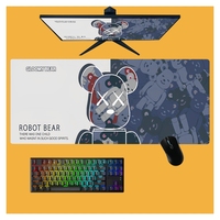 Tapis de souris de jeu en caoutchouc naturel durable à surface lisse avec logo personnalisé pour ordinateurs portables en stock, forme carrée