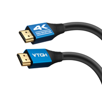 Câble HDMI 2.0 Tressé Haut Débit 18 Gbit/s pour Home Cinéma 4K 60Hz Ultra HDR ARC HDCP2.2, Compatible Ethernet, pour TV, Moniteur, Lecteur DVD – 1,5m