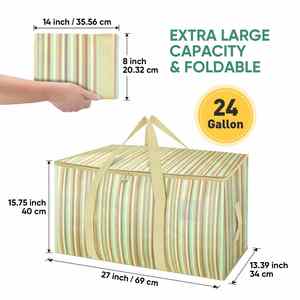 Bolsas de Almacenamiento Extra Grandes, Bolsas de Mudanza Resistentes con Cierre y Asas Reforzadas, Bolsa de Viaje Plegable Grande - Product Image 5
