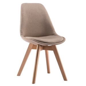 Chaise de table, mobilier de restaurant moderne, en bois et cuir matelassé, style dossier - Product Image 5