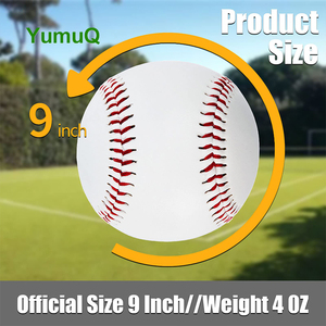 Yumuq 9 "Kích thước chính thức tổng hợp PVC PU lõi mềm đào tạo bóng chày quả bóng với biểu tượng tùy chỉnh - Product Image 2