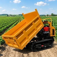 Nuovo Mini Dumper Elettrico a Batteria 2026 - Dumper Cingolato Compatto da Giardino con Cingoli in Gomma, Capacità 500kg, 800kg, 1000kg