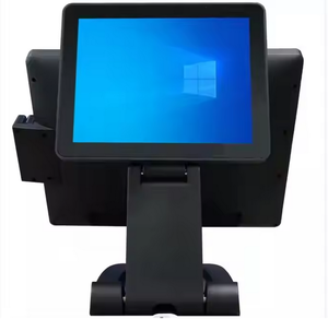 Coque métallique pliable à prix d'usine 15-15.6 pouces écran tactile système <span class=keywords><strong>de</strong></span> point <span class=keywords><strong>de</strong></span> vente caisse enregistreuse caisse enregistreuse avec 9.7 "2e affichage - Product Image 2