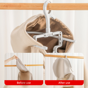 Porte-vêtements pliable multifonctionnel avec crochets pour pulls et pinces à chapeaux, anti-plis, pour séchage de vêtements à capuche - Product Image 3