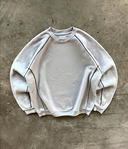 Men's <b>Oversized</b> Crewneck Sweatshirt Raglan Sleeve Contrast <b>Stitching</b> Solid Casual Pullover - Product Image 1