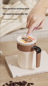 Caneca de Café com Misturador Magnético Automático, Copo de Mistura Magnética com Tampa para Caneca de Mistura Automática para Café e Leite G25-937 - Product Image 6