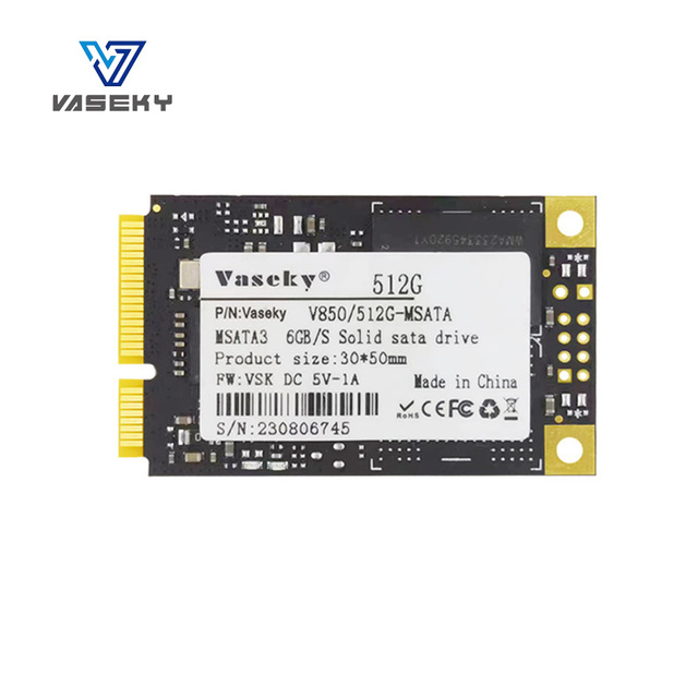 Vaseky Msata Hard Disk Mini SSD Memory 64GB 128GB 256 GB 512GB 1TB Sata 3 to Desktop
