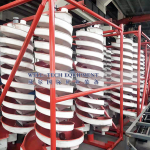 Installation mobile de lavage d'or avec séparateur gravimétrique et chute spirale, dotée d'une pompe, pour le traitement du manganèse, du zinc, du plomb et du cuivre, capacité de 3-5 t/h - Product Image 3